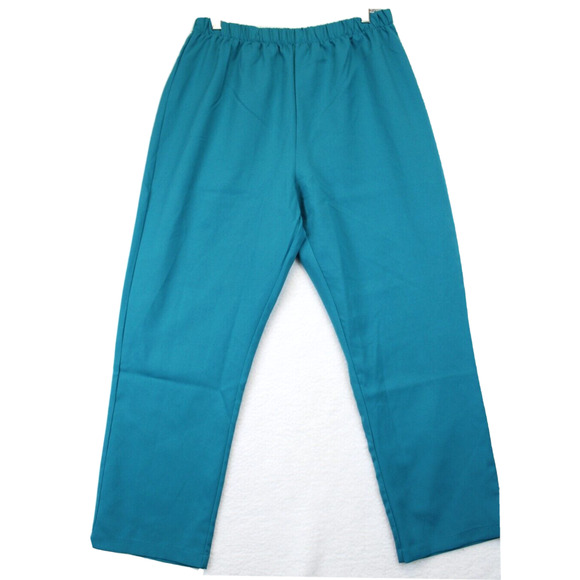 Elisabeth Williams Pull On Pants Women LP Aqua Blue Casual Comfy Work Wear - Picture 2 of 11